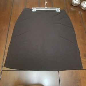 Chocolate knee length skirt